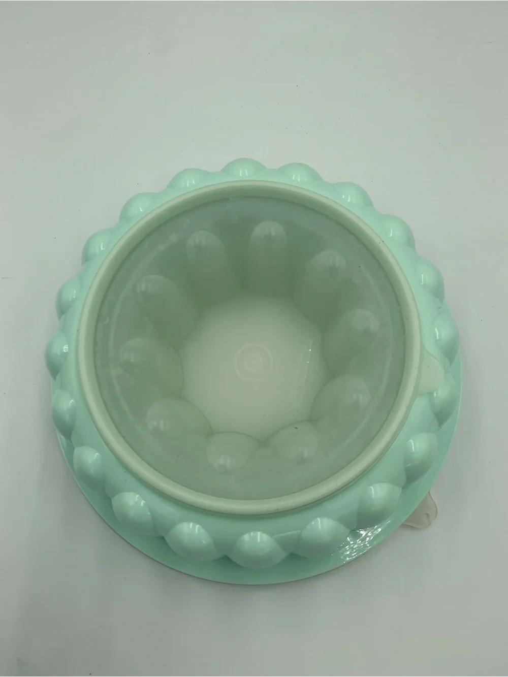 Vintage Tupperware Jel-N-Serve Jello Mold Mint Green 1202 with Star Insert Lid